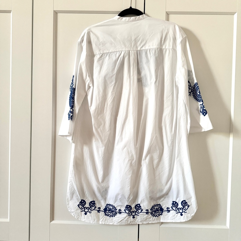 Zara Blue Floral Embroidery Mini Dress - Picture 4 of 7